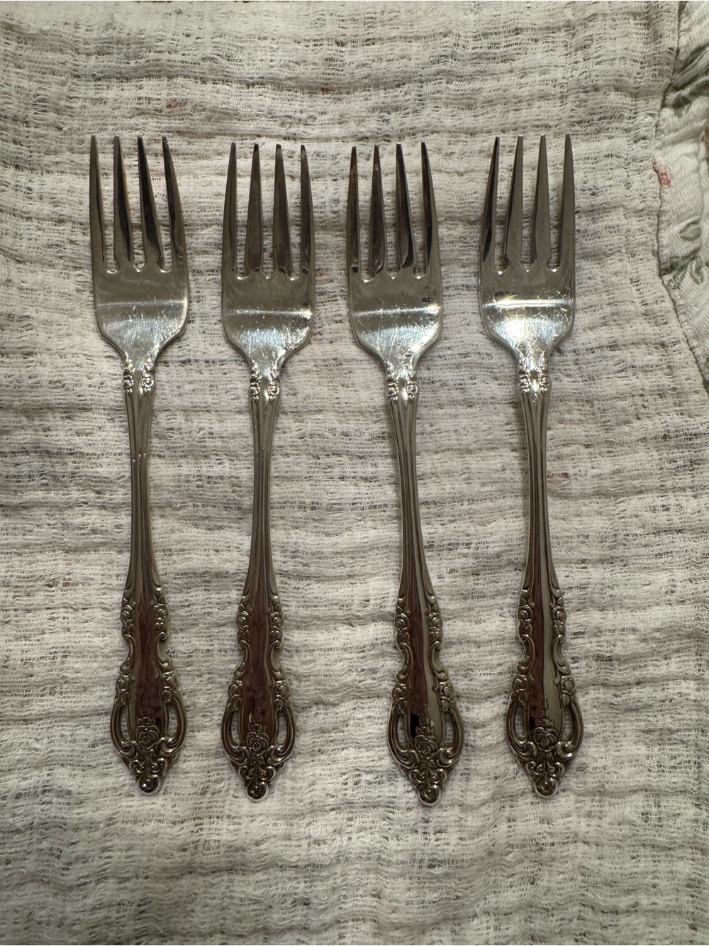 Oneida Community Silver “Artistry” salad forks